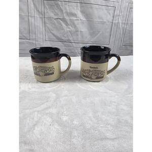Vintage 1984 & 1989 HARDEES Rise And Shine Nostalgia Coffee Cups
